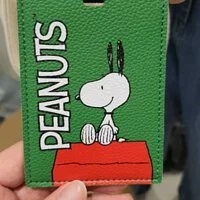 [S] LE.JUNEV SNOOPY CARD CHARM,GREEN, SLJV74 (SLJV74)