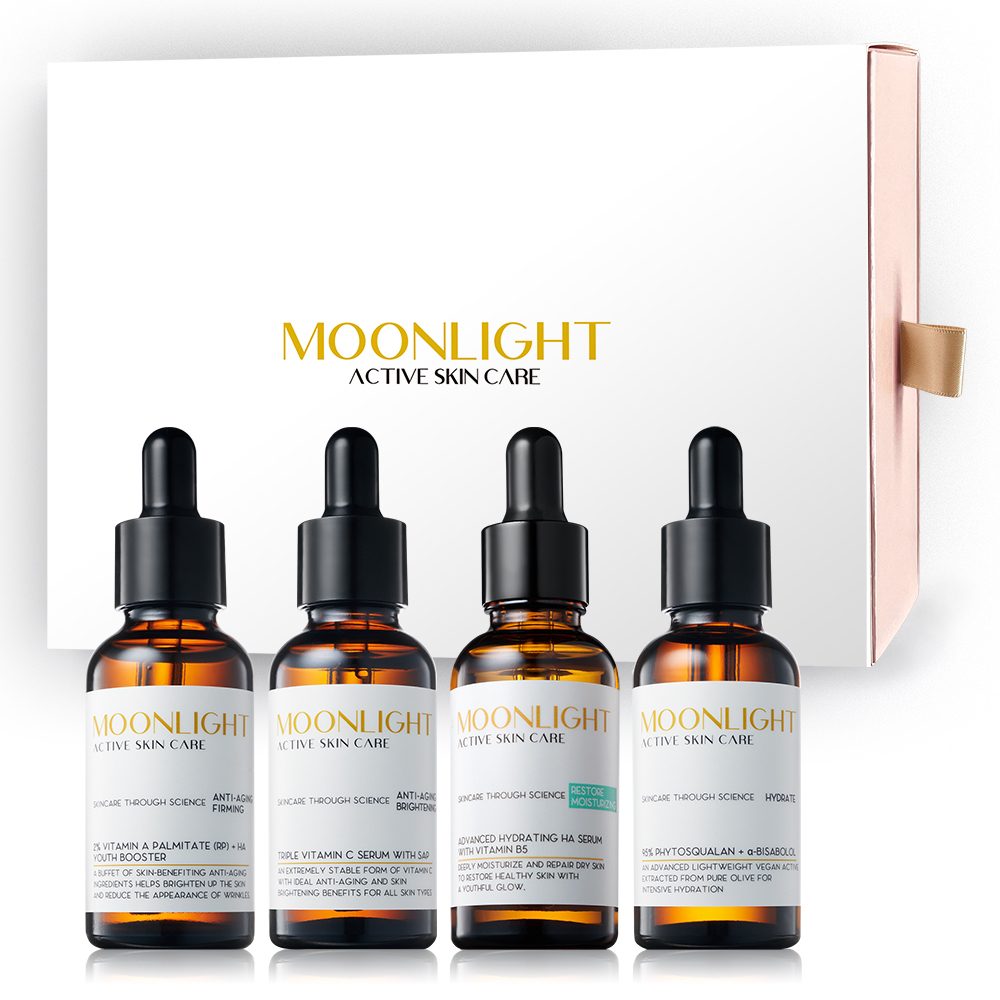 Moonlight 【抗老美白潤澤】極致逆齡白皙潤澤禮盒  (C+A+角鯊烷+B5玻尿酸)