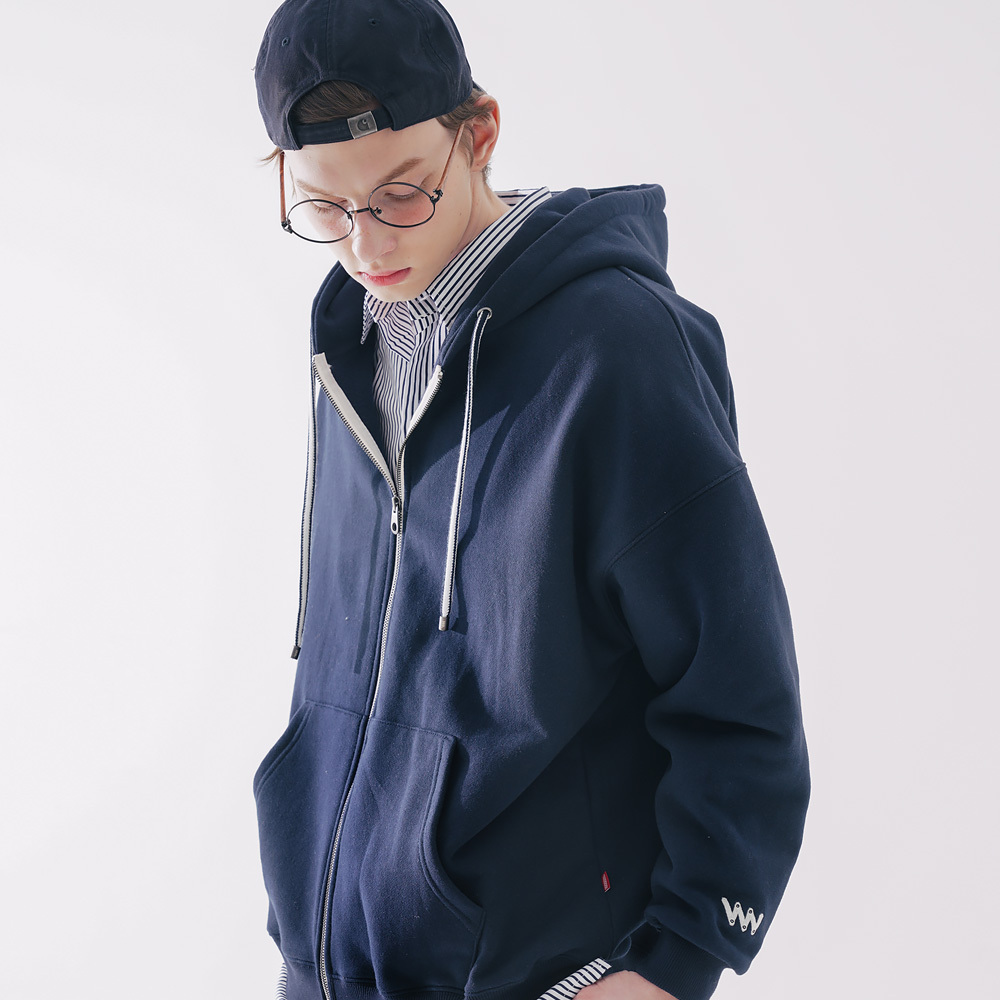 WV Project Warping Hood Zip Up Navy JJOT7203