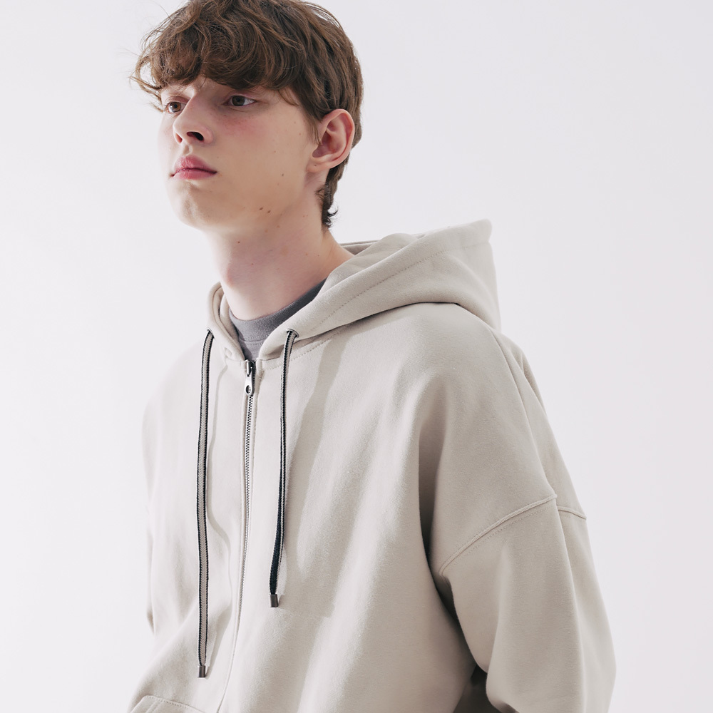 WV Project Warping Hood Zip Up Light Beige JJOT7203