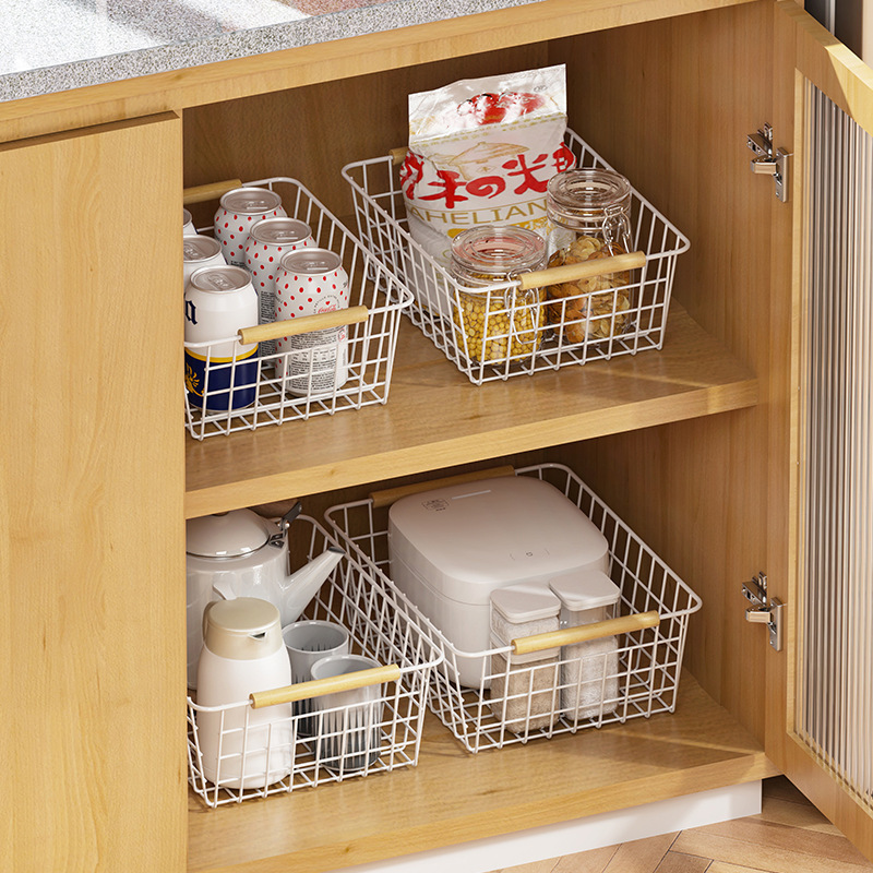 《1278》白色鐵網置物提籃