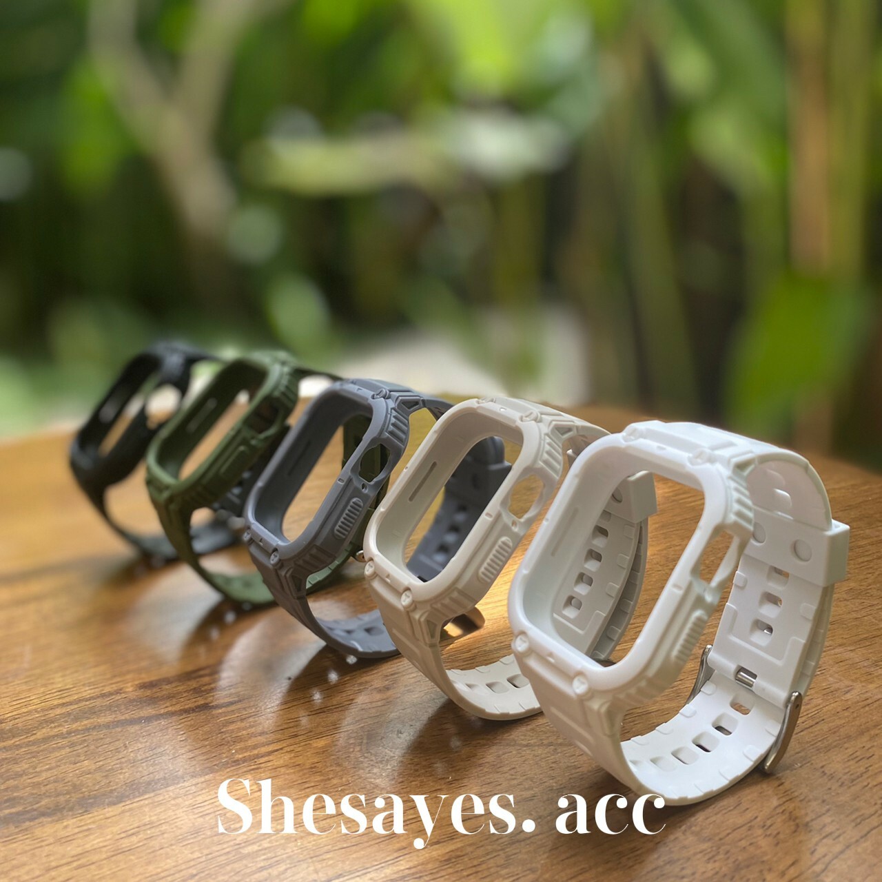 APPLE WATCH一體造型全包覆矽膠錶帶[五色]