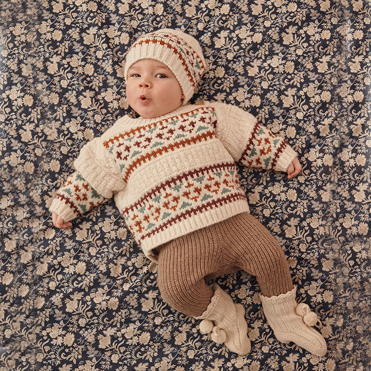 Louise Misha-Venus Slippers手工毛球襪(Cream)