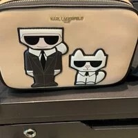 [S] KARL LAGERFELD MAYBELLE CROSSBODY BAG, FWN/BLACK, 194775467288 (SKL351)
