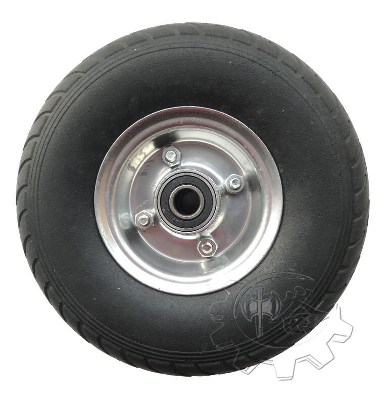 ＊中崙五金【附發票】專業 10吋 PU輪 硬輪 免打氣輪胎 手推車輪 獨輪車輪 雙軸承設計 特價中