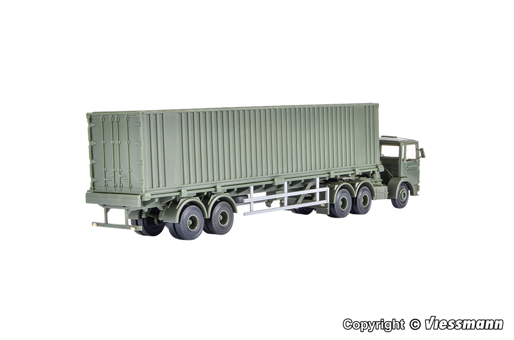 Kibri 18068 HO Military MAN 3-axle tractor with 40‘ container trailer
