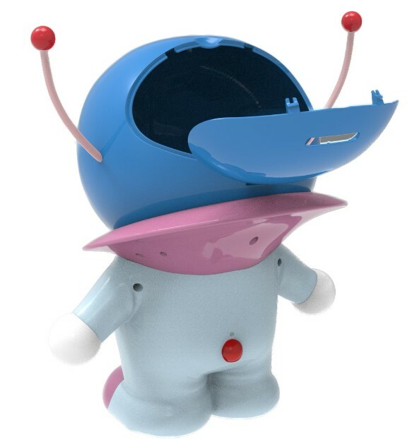 泰國限量版 宇宙飛船員 多拉A夢 叮噹 公仔 爆谷桶