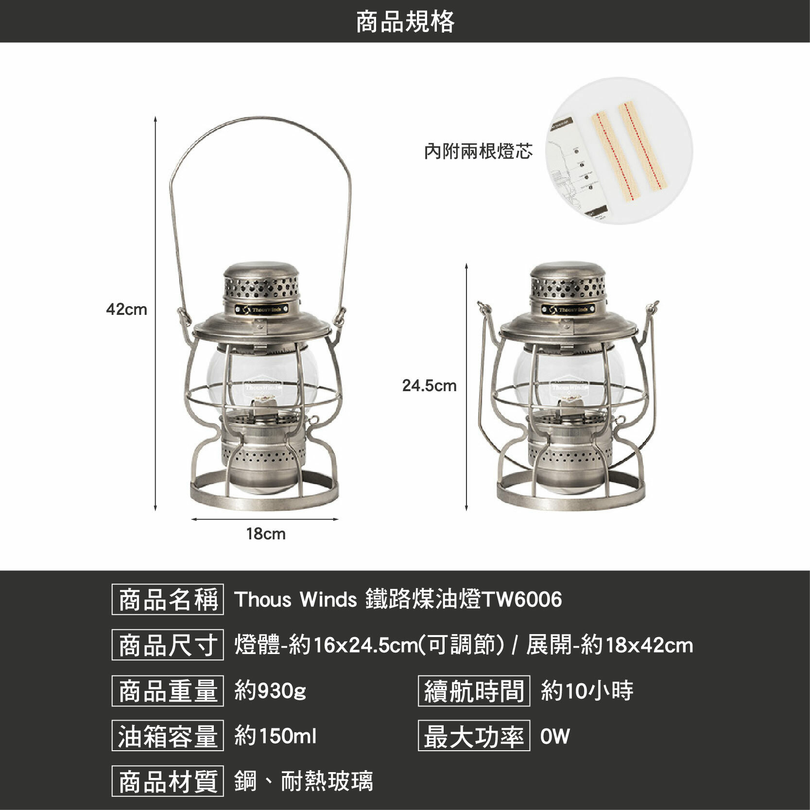 特價 Thous Winds 鐵路煤油燈
