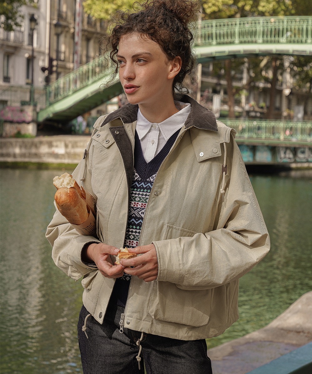 COVERNAT 狩獵夾克 外套 米色 女款