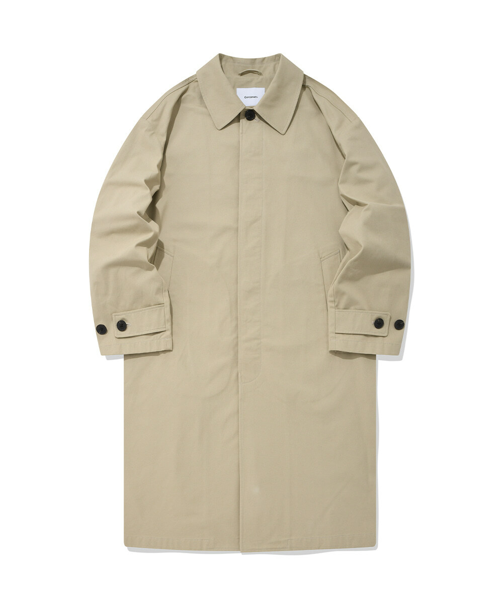 COVERNAT  拉絨斜紋 大衣 外套 米色