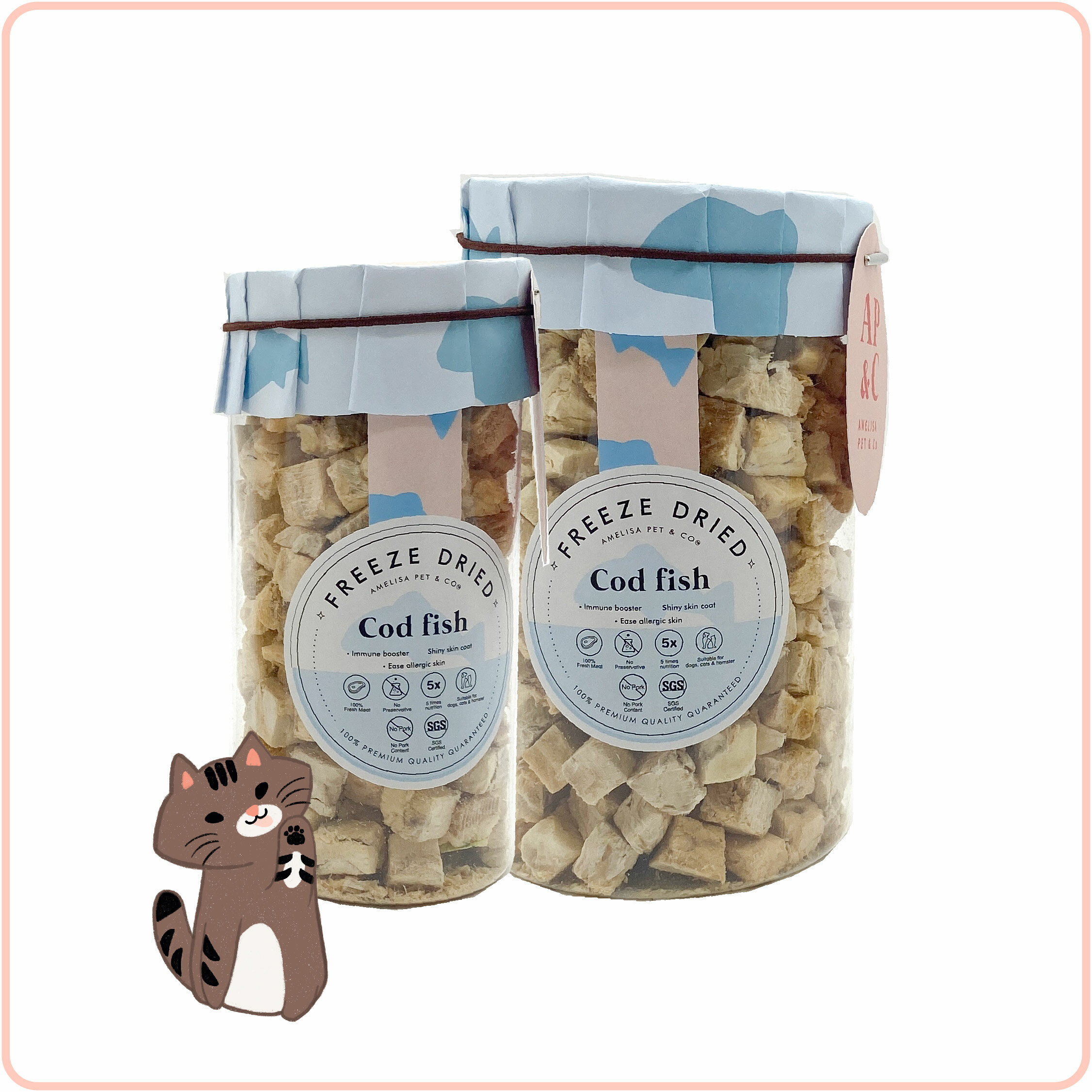 AP&C Rawly Bites Freeze Dried Cod Fish