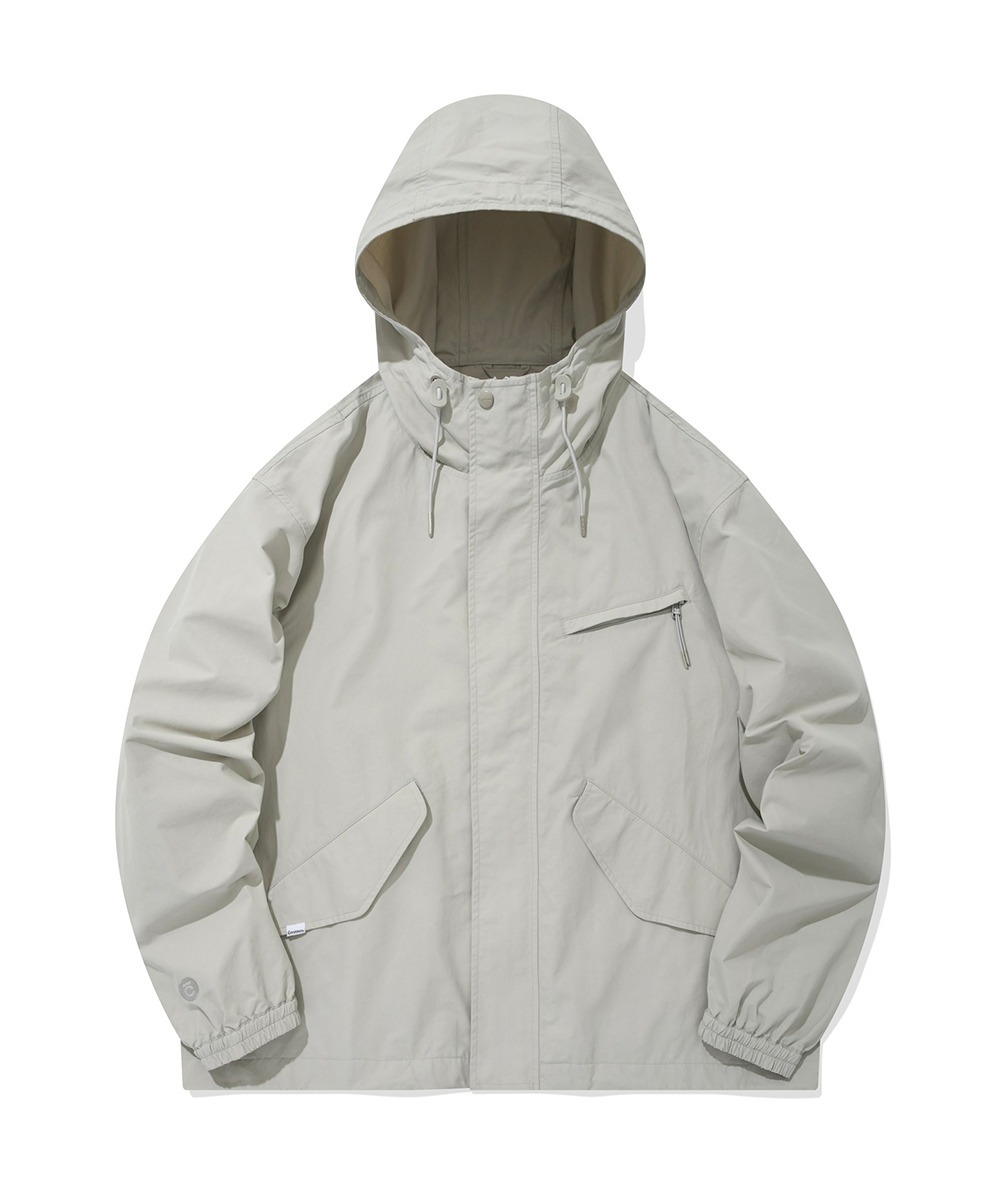 COVERNAT 短版 連帽外套 夾克 淺灰色