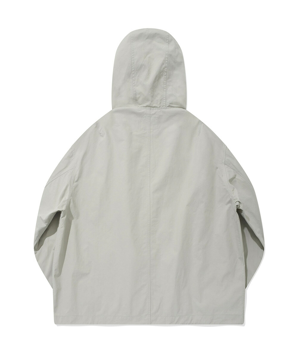 COVERNAT 短版 連帽外套 夾克 淺灰色