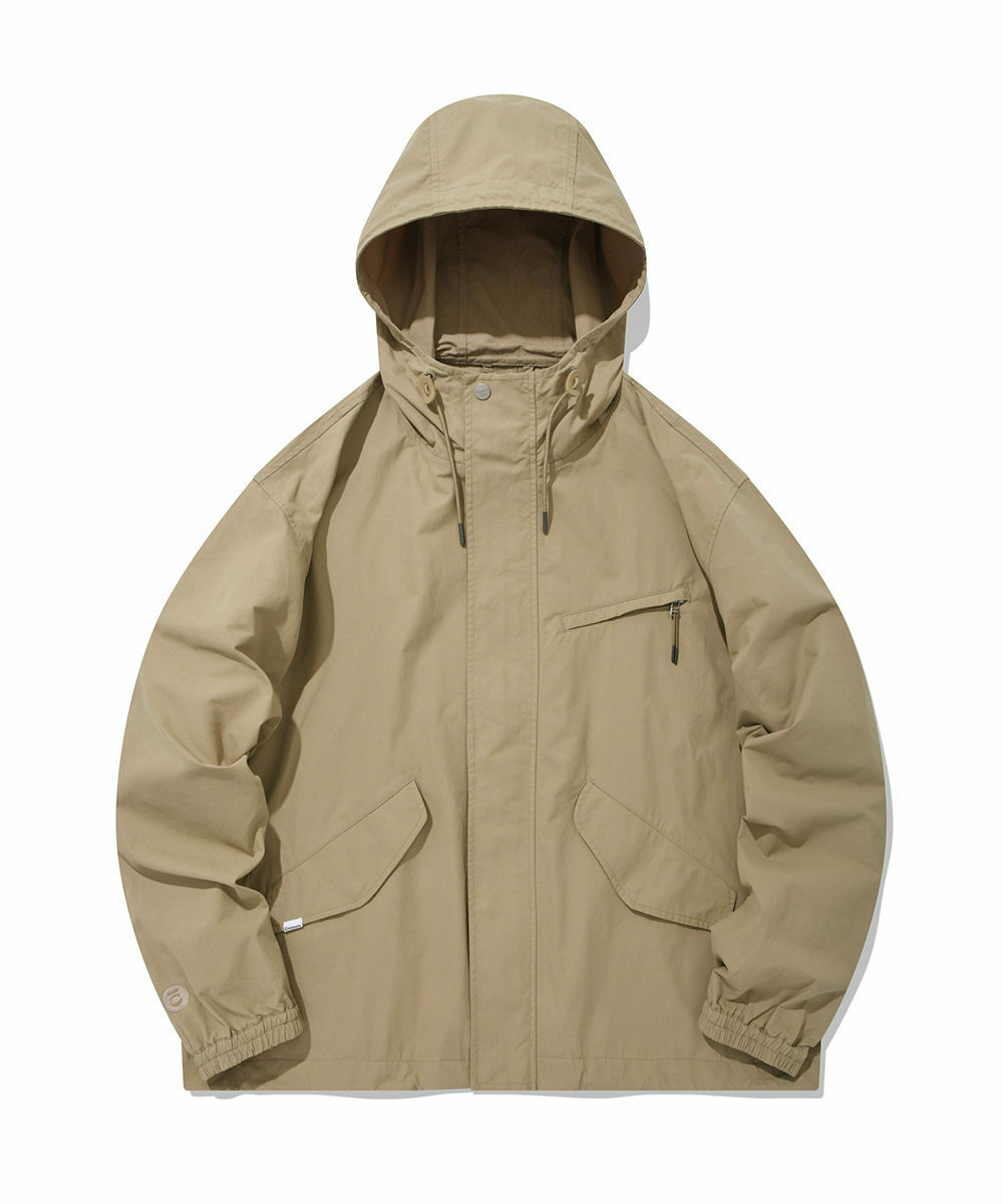 COVERNAT 短版 連帽外套 夾克 米色