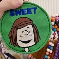 [S] LE.JUNEV PEANUTS ROUND BAG - GREEN, SLJV80 (SLJV80)