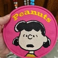 [S] LE.JUNEV PEANUTS ROUND BAG - pink, SLJV83 (SLJV83)
