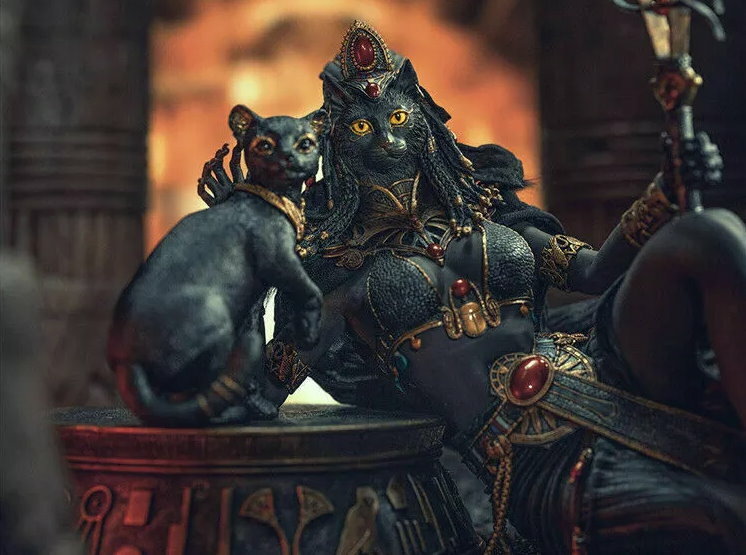 TBLeague : 1/6  埃及神系列 - 貓神 巴斯泰托 (黑色及白色) (自選)