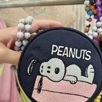 [S] LE.JUNEV PEANUTS ROUND BAG - NAVY, SLJV81 (SLJV81)