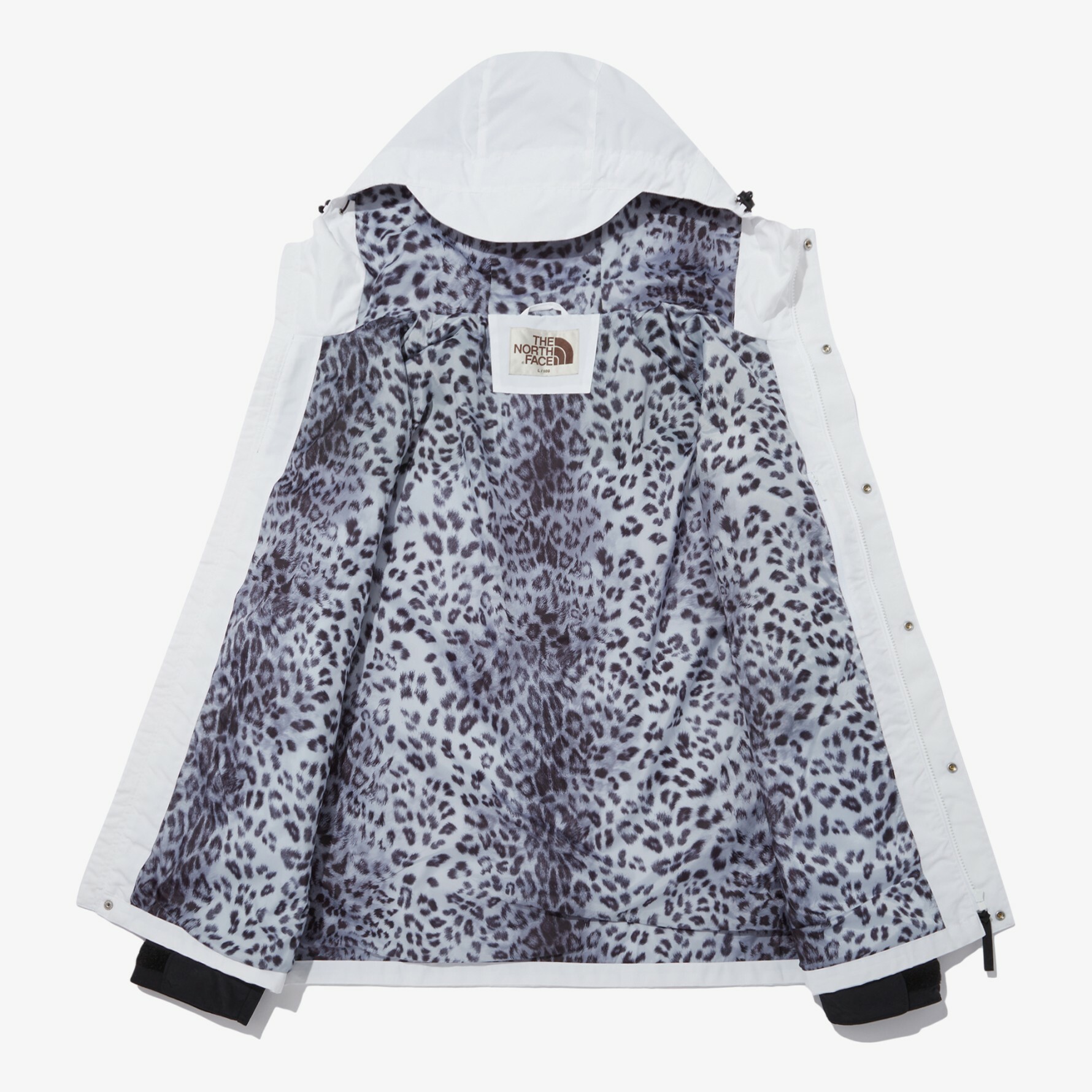 THE NORTH FACE 白標 NOVELTY MARTIS 連帽 外套 黑白 豹紋  NJ3BN53K