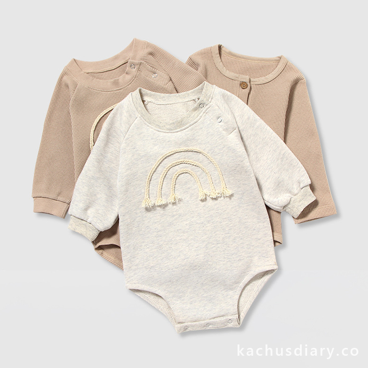 baby waffle bodysuits