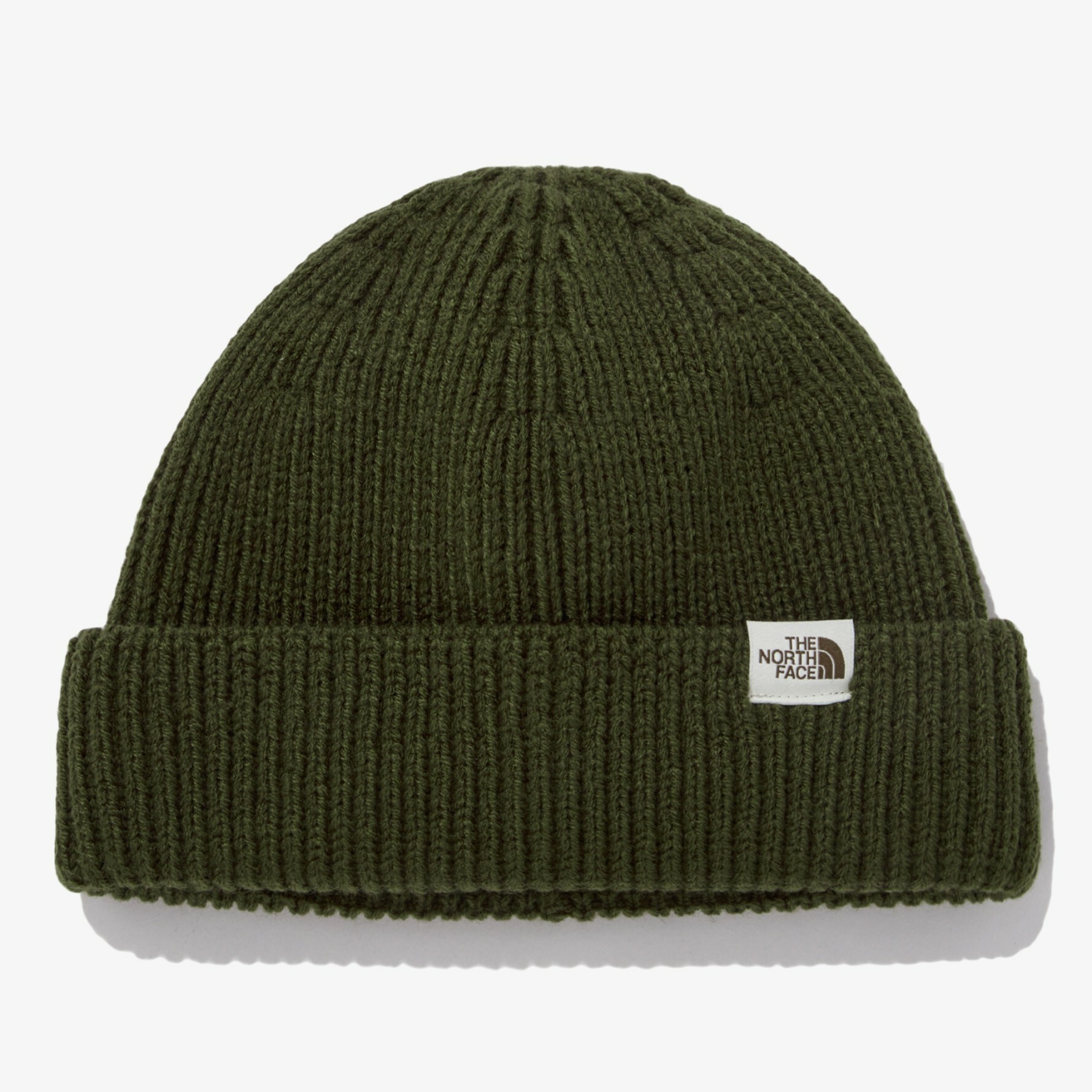 THE NORTH FACE 白標SHORT BEANIE 素面LOGO標短毛帽軍綠NE3BN50K