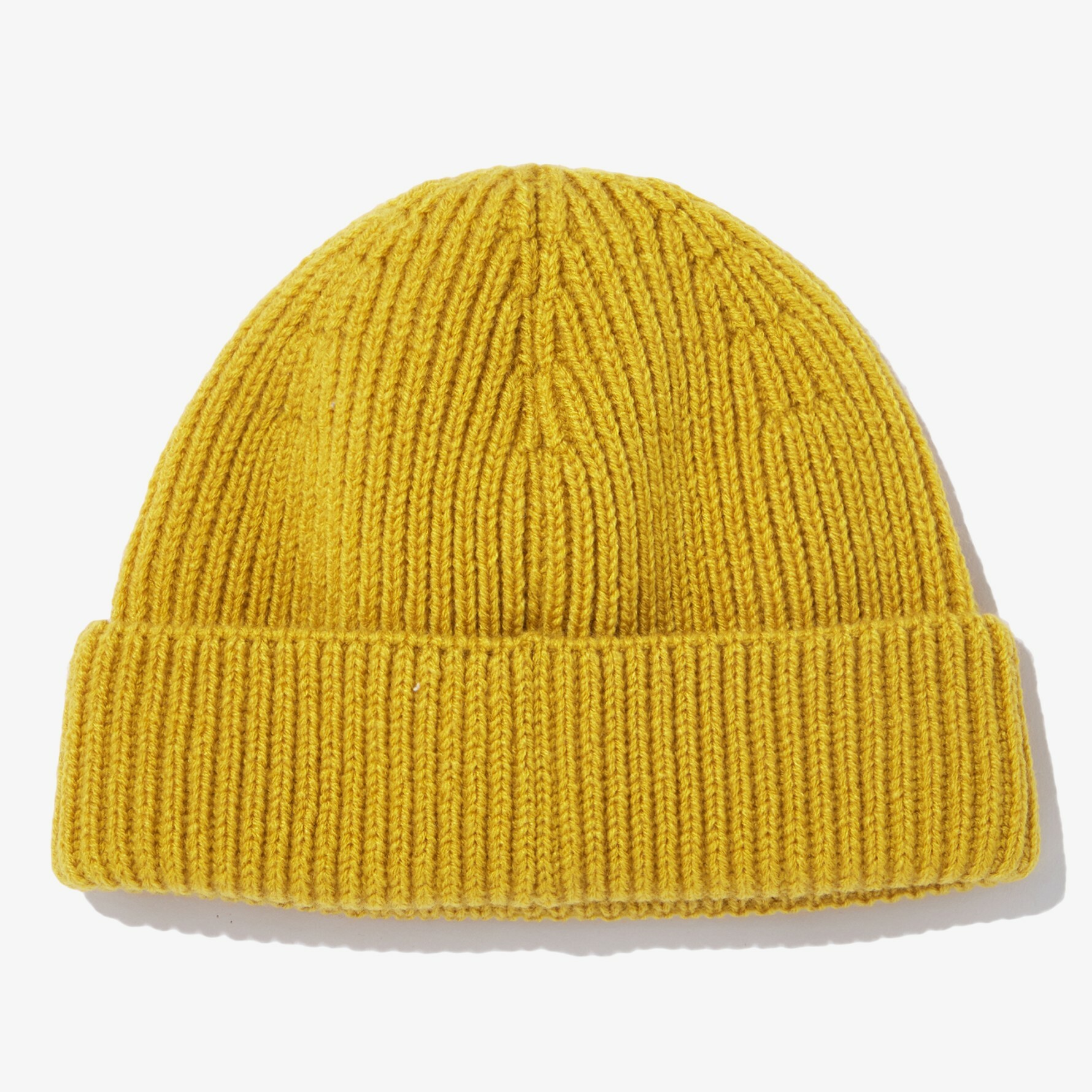 THE NORTH FACE 白標 SHORT BEANIE 素面 LOGO標 短毛帽 黃 NE3BN50N