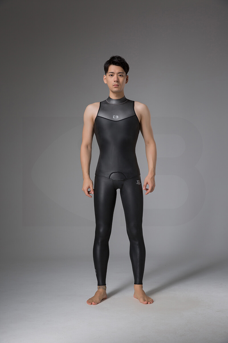 ▲預購 Bestdive 男款 2mm 墨灰系列 炫彩拼色訓練背心 自潛防寒衣 2026