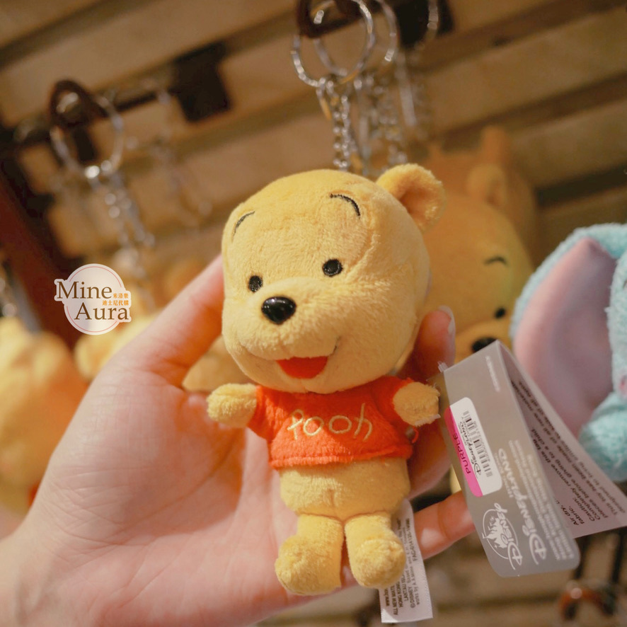 小熊維尼 Winnie the Pooh 絨毛 鑰匙圈 吊飾 -香港迪士尼樂園