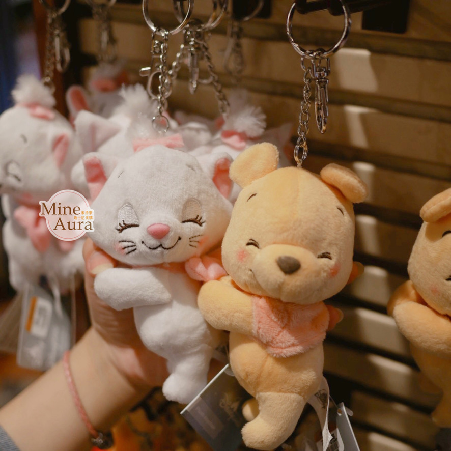 (現貨) 小熊維尼 Winnie the Pooh 笑臉 笑顏 笑咪咪 絨毛 鑰匙圈 吊飾 -香港迪士尼樂園