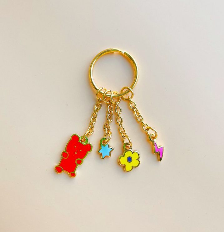 小熊軟糖 金屬鑰匙圈｜馬卡龍腳趾