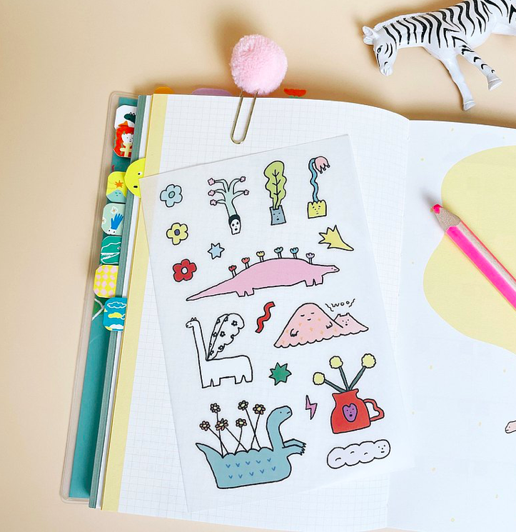 花花世界 轉印貼紙 感壓貼紙｜馬卡龍腳趾