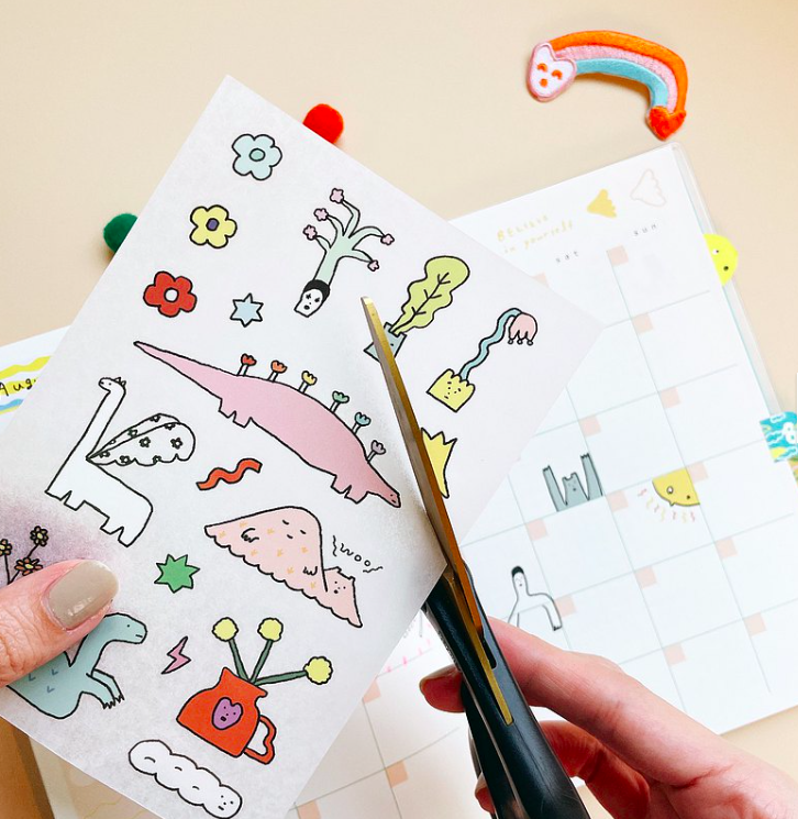 花花世界 轉印貼紙 感壓貼紙｜馬卡龍腳趾