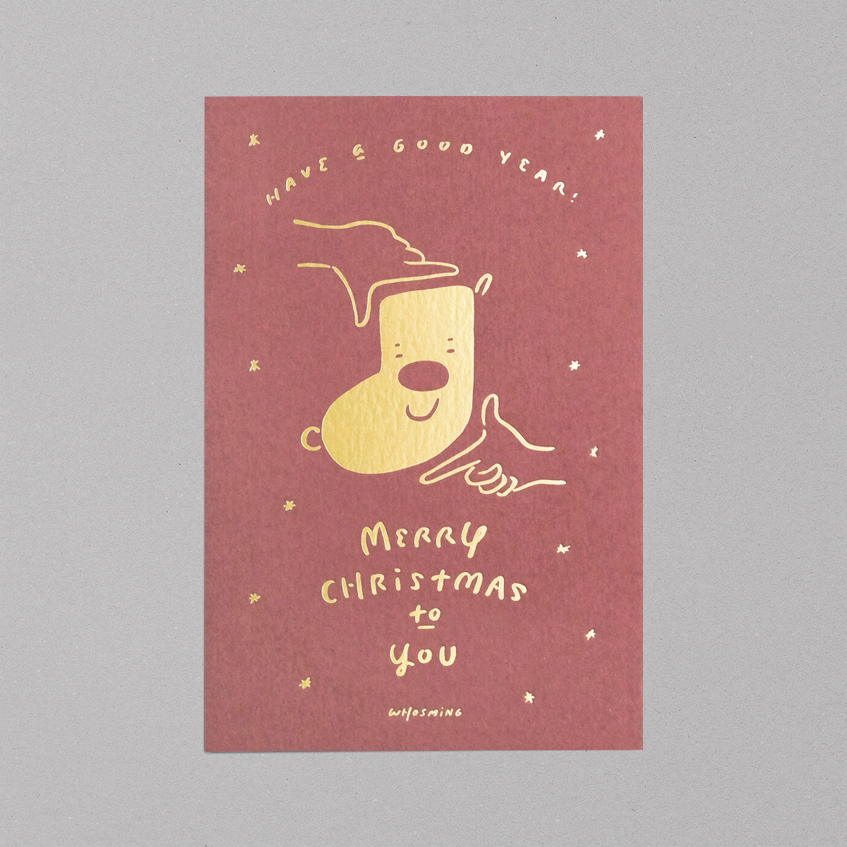 「GOLDEN SUCKS」(粉) 聖誕卡片