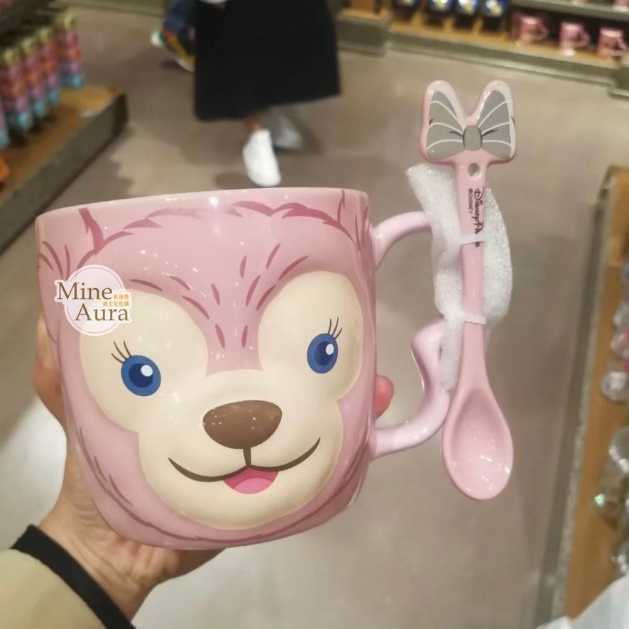 雪莉玫 ShellieMay 大臉造型 湯勺+馬克杯 組 水杯 -上海迪士尼樂園