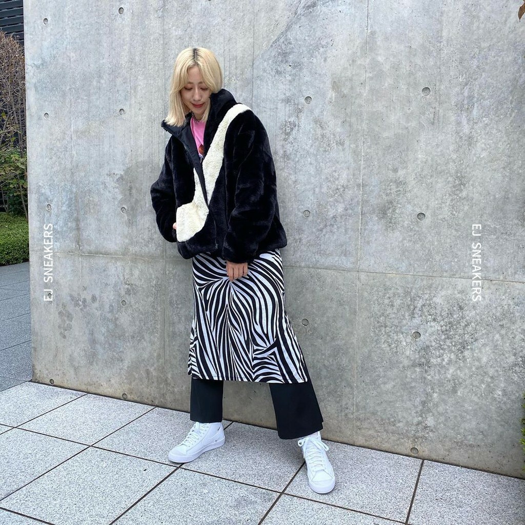 NIKE FAUX FUR 外套 人造 皮草 黑 黑白 白黑 米白 米色 絨毛 DO3792-010 / 現貨