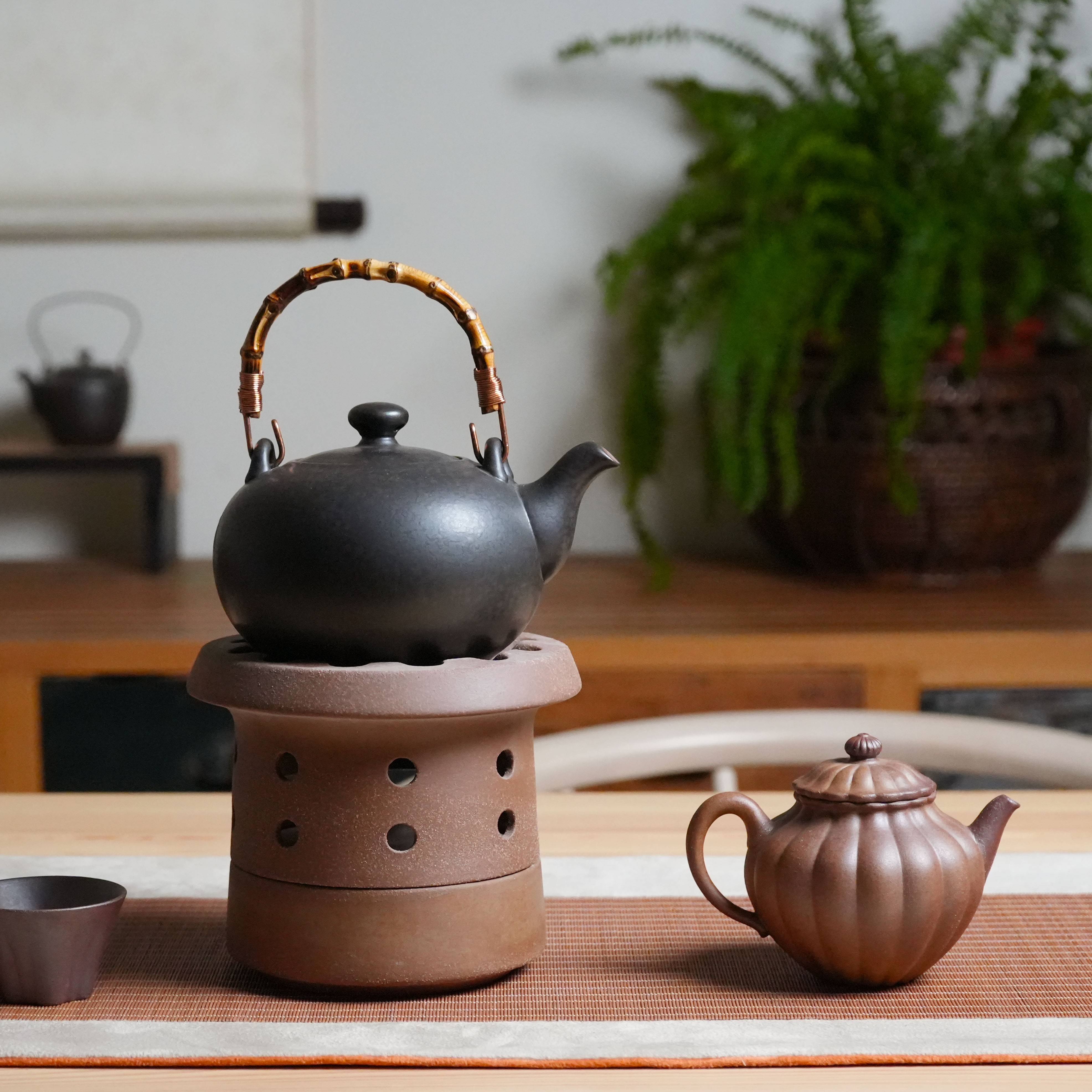 陶作坊｜黑陶六式燒水壺-二次窯變_600ml