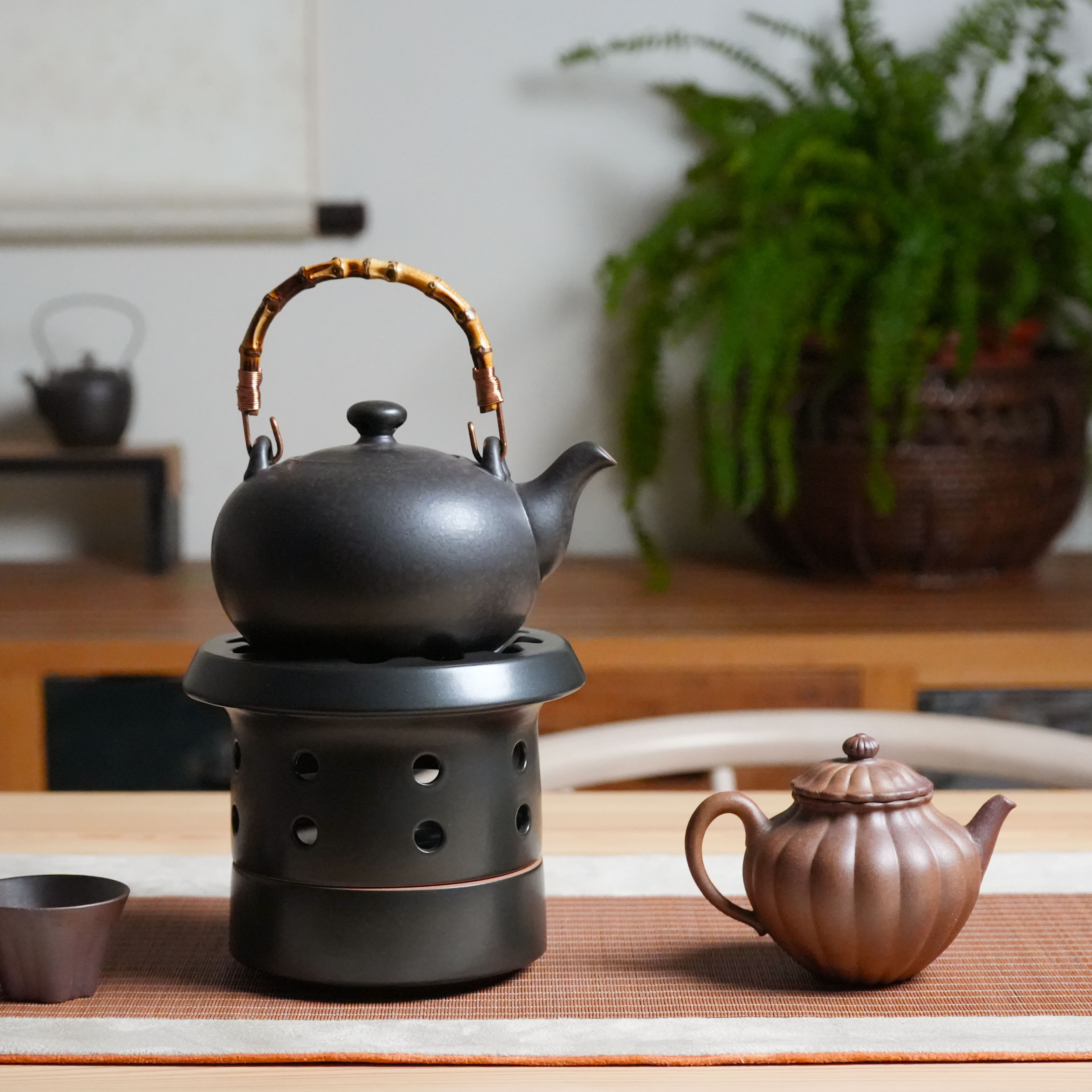 陶作坊｜黑陶六式燒水壺-二次窯變_600ml