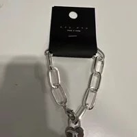 [S] NYU.NYU HEART PAD LOCK CHAIN BRACELET, SILVER, SNN13 (SNN13)