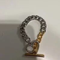 [S] NYU.NYU CHAIN WITH HEART BEADS BRACELET, SILVER, SNN17 (SNN17)