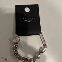 [S] NYU.NYU HALF CHAIN CLIPS / PEARL BRACELET, SILVER, SNN18 (SNN18)