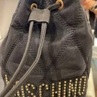 [S] MOSCHINO POCHETTE BUCKET BAG,BLACK, 667110085305 (SM241)