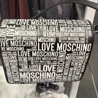 [S] LOVE MOSCHINO ALL OVER LOGO SHOULDER BAG,BLACK, 69110200007 (SLM78)