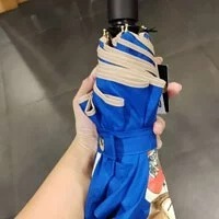 [S] MOSCHINO MINI UMBRELLA WITH TEDDY HANDLE,BLUE, 9999000021607 (SM248)