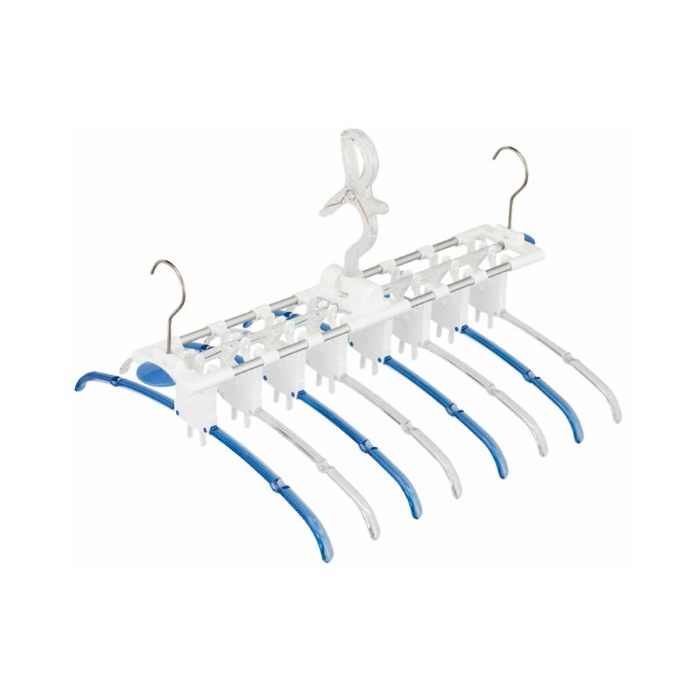 【日本天馬】PORISH快速收納可摺疊8桿曬衣架/PL-04R