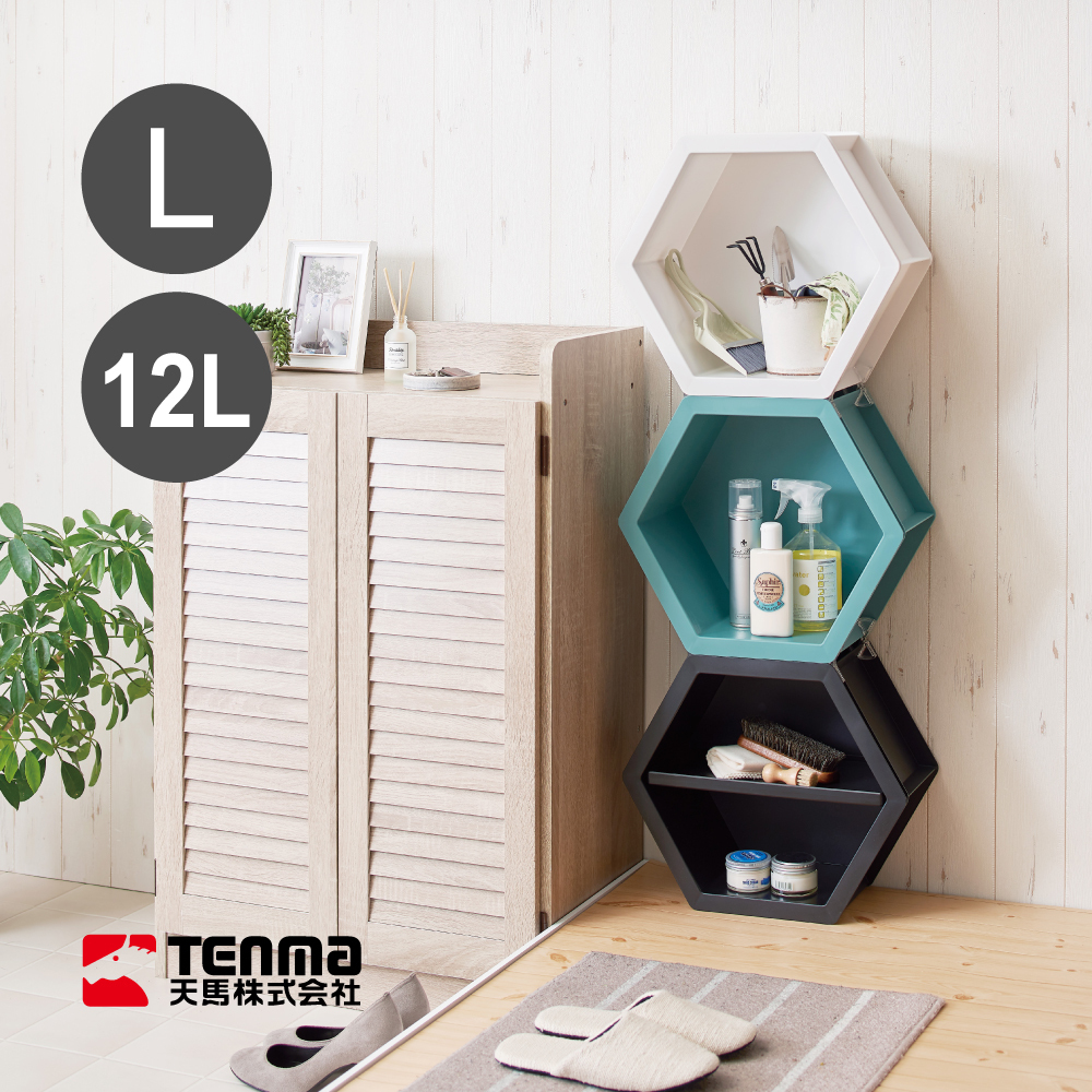 【日本天馬】More+多邊萬用收納盒/L號