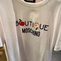 [S] MOSCHINO BOUTIQUE APPLE LOGO SHIRT,WHITE, HT1205-0860-4001 (SM276)