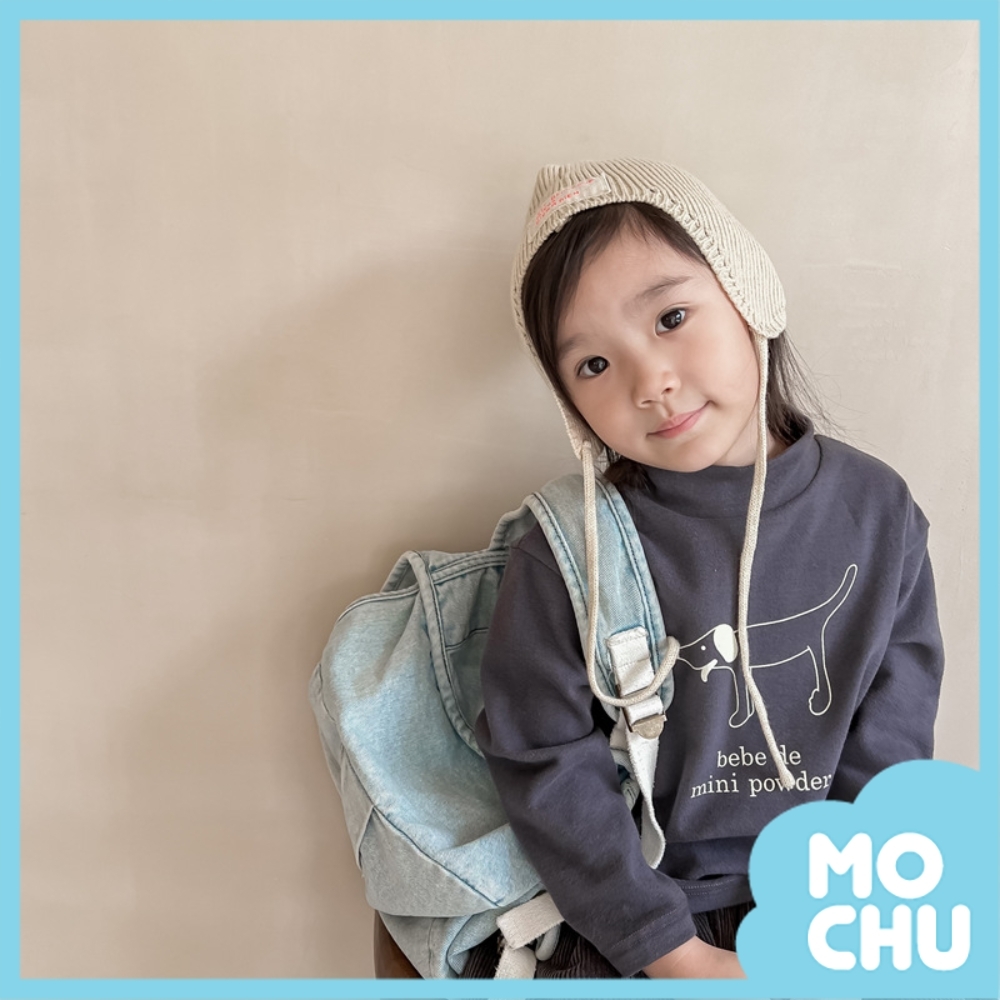 臘腸狗高領磨毛長袖打底衫(兩色)