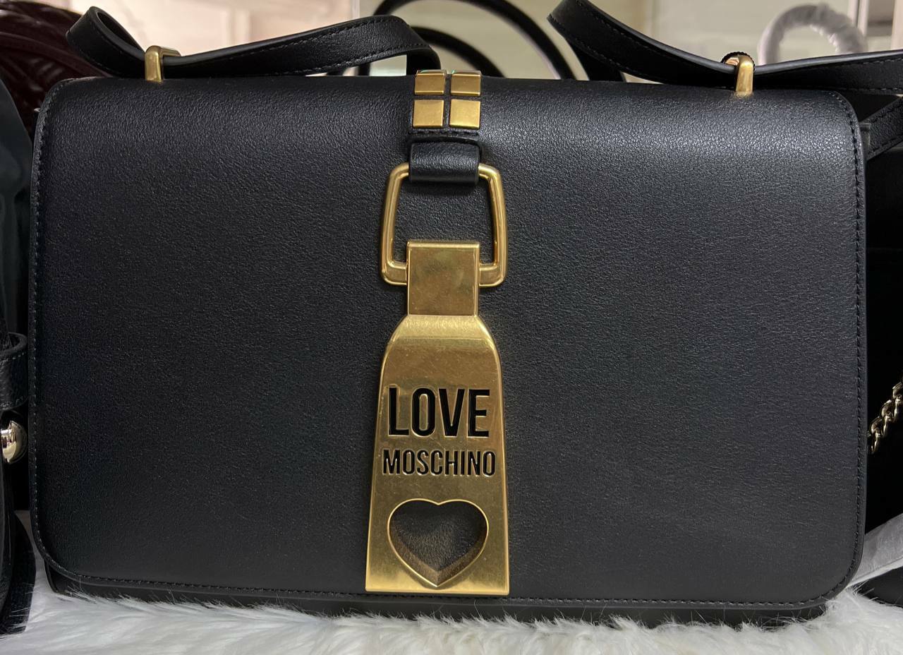 [S] LOVE MOSCHINO CROSSBODY/HANDBAG, BLACK, 8051578599351 FINAL SALE (LM820)
