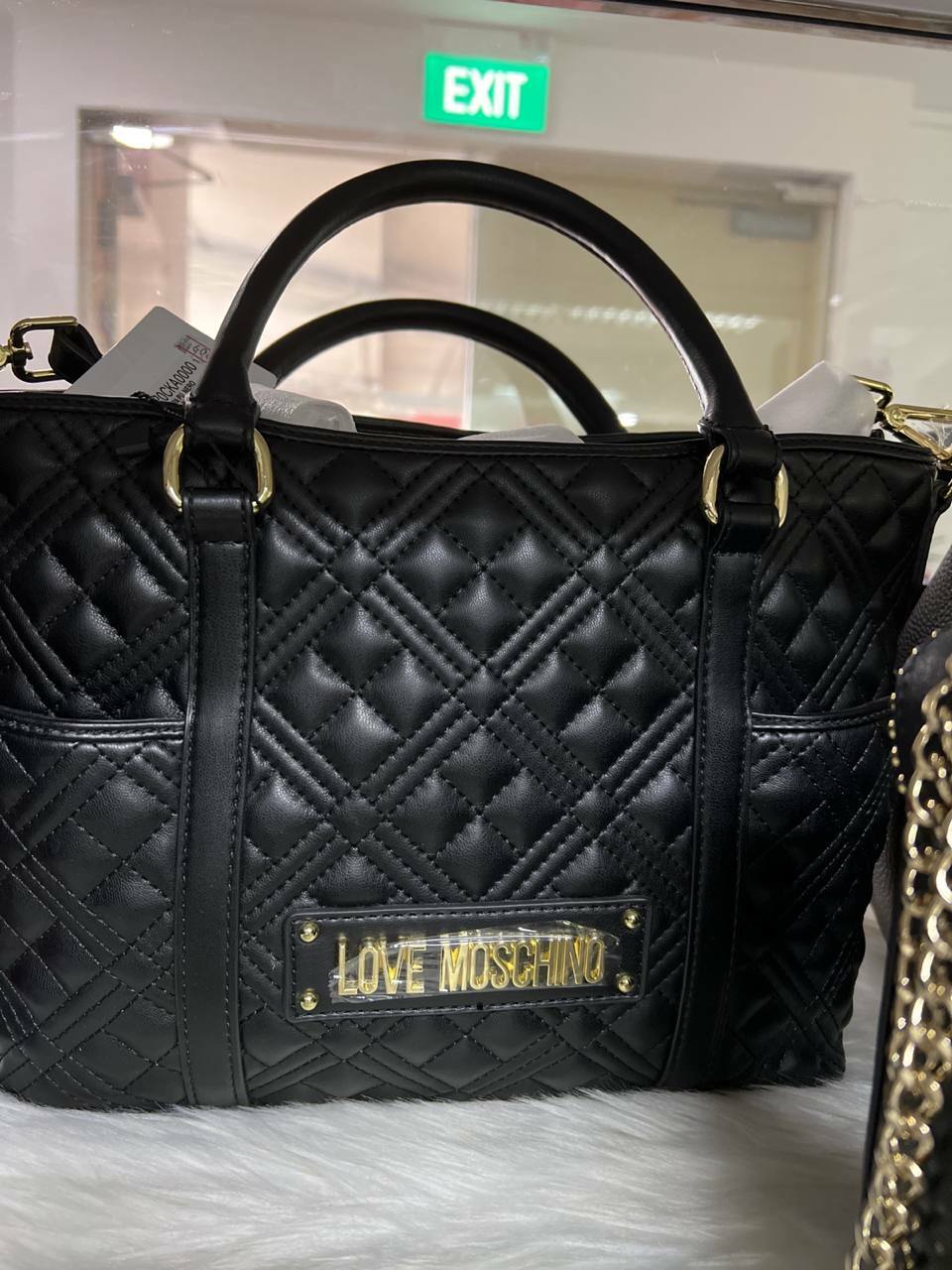 [S] LOVE MOSCHINO Handbag with Sling, Black, 8051578566261 (LM169) FINAL SALES