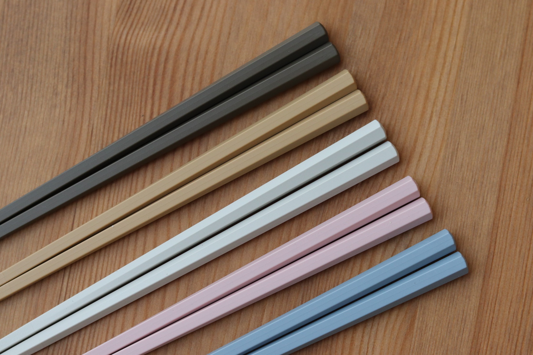 日本 抗菌耐熱 莫蘭迪色 六角筷